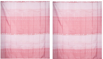 Perdea De Baie Klausstech Panzata 2 Piese 2 X 120 X 180 Cm Imprimeu Design Modern Usor De Instalat Alb/roz 