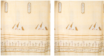 Perdea De Baie Klausstech Panzata 2 Piese 2 X 120 X 180 Cm Imprimeu Design Modern Usor De Instalat Crem 
