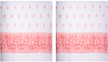 Perdea De Baie Klausstech Panzata 2 Piese 2 X 120 X 180 Cm Imprimeu Design Modern Usor De Instalat Impermeabil Alb/roz 