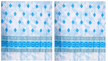 Perdea De Baie Klausstech Panzata 2 Piese 2 X 120 X 180 Cm Imprimeu Design Modern Usor De Instalat Impermeabila Albastru 