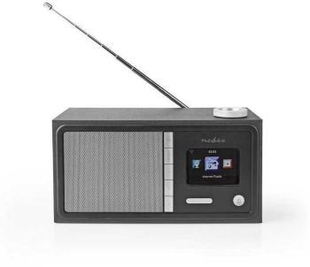 Radio cu internet FM Bluetooth telecomanda 18W negru Nedis 