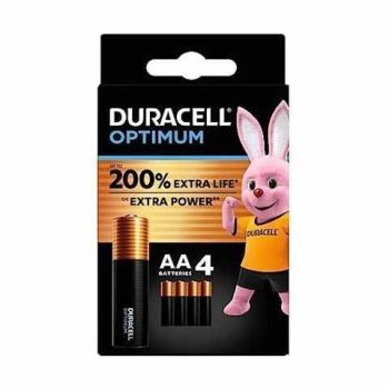 Set baterii alcaline AA R3 DURACELL OPTIMUM 4buc MX1500 