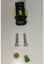 Set conector cablu Superseal 1.5 mama mufa 2 pin 2 pini inclusi + 2 garnituri incluse IP67 TE Connectivity 282080-1-SET-F 