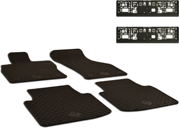 Set Covorase Auto Cauciuc Umbrella Pentru Skoda Superb Iii 2015- . Superb Iv 2020- + Suport Numar Inmatriculare Mega Drive Simplu Set 2 
