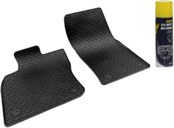 Set Covorase Auto Cauciuc Umbrella Pentru Volkswagen Caddy 2020- 2 Pcs + Spray Curatitor Bord Antistatic Cu Spuma Activa Lamaie 220 
