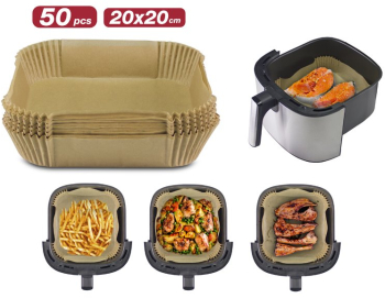 Set de 50 tavite de hartie pergament pentru friteuza cu aer Beper C103ACC004 