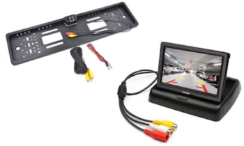 Set De Suport Cu Camera Klausstech Pentru Placuta Innmatriculare Monitor Lcd Tft De 4.3 Inch Format Afisat 16 9 Putere 3 W Alimentare D 