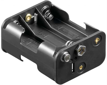 Suport baterie 6x AA R6 cu conector 9V negru 11467 Goobay 
