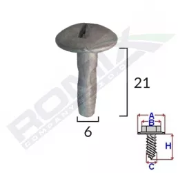 Surub Capac Motor Pentru Citroen/peugeot 6X21Mm - Metalic Set 5 Buc 