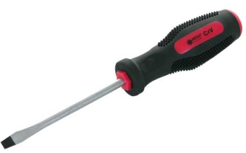Surubelnita plata 3x75 varf magnetic din otel aliaj crom-vanadiu si maner cauciuc antiderapant MEGA 10043 