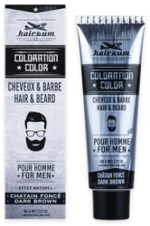 Vopsea demipermanenta saten inchis pentru par si barba Nr. 3 Hairgum Dark Brown 60g 