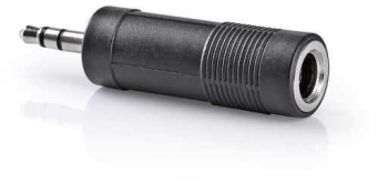 Adaptor audio stereo Nedis Jack 3.5 mm tata - Jack 6.35 mm mama negru 1buc CAGP22935BK 