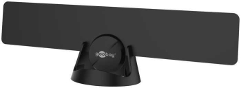 Antena de interior Full HD ultra-plata 16dBi filtru GSM/LTE/4G DVB-T DVB-T2 activa Goobay 67183 
