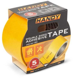 Banda dublu adeziva permanent Handy 5m x 50mm alba 11083A 
