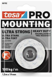 Banda dubluadeziva TESA 66792-00004 cu fixare Ultra Extrema 19mm x 1.5m 