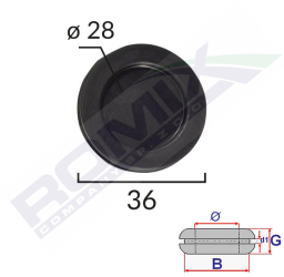 Capac Cauciuc Inchis Universal Diametru 28Mm Set 5 Buc 