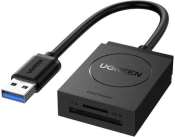 CARD READER extern Ugreen CR127 20250 interfata USB 3.0 citeste /scrie SD /microSD 5Gbps negru 