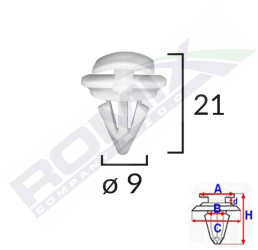 Clips De Prag Exterior Pentru Passat B6 Set 10 Buc 