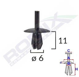 Clips Fixare Elemente Exterioare Pentru Opel/mercedes/renault - Negru Set 10 Buc 