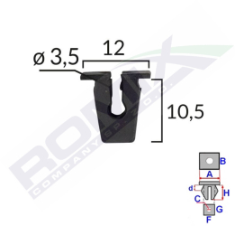 Clips Fixare Pentru Audi - Negru Set 25 Buc 