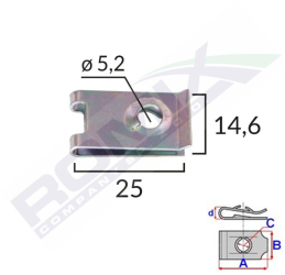 Clips Metalic Fixarepentru Grup Vag Si Universal Set 10 Buc 