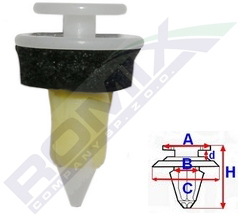 Clips Tapiterie Pentru Mercedes W163 8X29Mm Set 10 Buc 