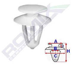 Clips Tapiterie Pentru Opel - Alb Set 10 Buc 