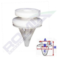 Clips Tapiterie Pentru Renault - Alb Set 10 Buc 
