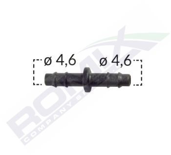 Conector Furtun Liniar Universal 4.6Mm - Negru Set 10 Buc 