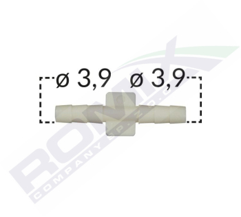 Conector Liniar Furtun Conducte Universal 3.9Mm - Gri Set 5 Buc 
