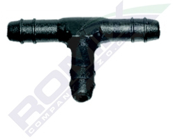 Conector Teu Furtun Conducte 4.9Mm - Negru Set 10 Buc 