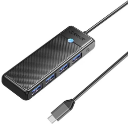 HUB USB Orico PAPW4A-C3-015-BK cu 4 port-uri USB3.0 negru 