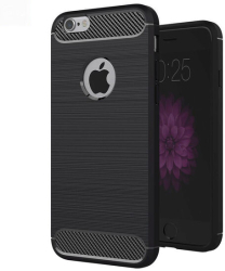 Husa Compatibila cu Apple iPhone 6 / 6s Techsuit Carbon Silicone Negru 