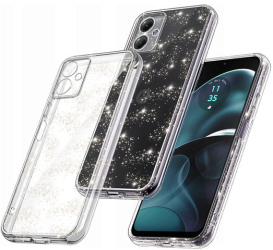 Husa pentru Motorola Moto G14 - Marmalis SparkleSkin Clear 