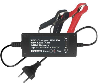 Incarcator cu debransare acumulatori plumb VRLA AGM 12V 2A TED 