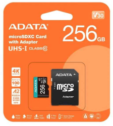 Micro SD CARD ADATA 256GB CLASS 10 AUSDX256GUI3V30SA2-RA1 