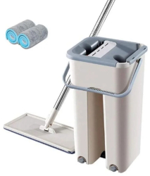 Mop profesional cu doua cuve de spalare si uscare + 2 rezerve 