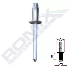 Popnit Zincat Fiat Renault Ford 4.8Mm Set 10 Buc 