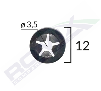 Saiba Fixare Tapiterie Universal - Negru - 12Mm Set 25 Buc 