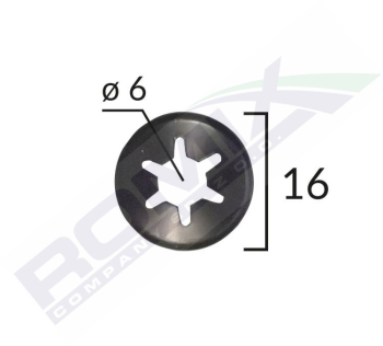 Saiba Fixare Tapiterie Universal - Negru - 16Mm Set 25 Buc 