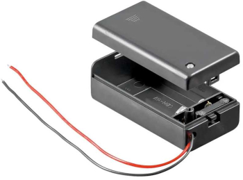 Suport baterie 9V cu Intrerupator si Capete de cablu libere Rezistent la apa 48171 Goobay 