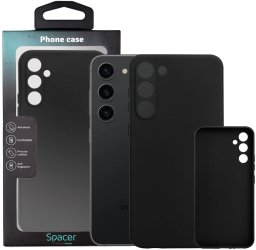 Husa de protectie Spacer pentru Samsung Galaxy S23 Plus material flexibil TPU Negru 