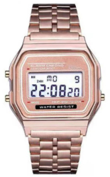 Ceas de mana digital unisex Roz / Pink - model vintage - retro 