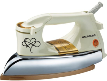 Fier de calcat Retro HAUSBERG HB-7818BJ 1000-1200W Talpa acoperit ceramic turnat Termostat 6 Setari temperatura Indicator luminos Prot 