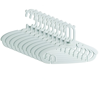 Set 10 Umerase pentru Copii Flippy Potrivite pentru Uscarea si Depozitarea Hainelor de Bebelusi 28x16.7 cm Verde 