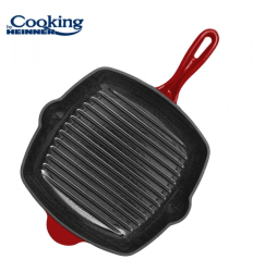 Tigaie grill Cooking by Heinner Red Line fonta emailata 26.5 x 4.5 cm 