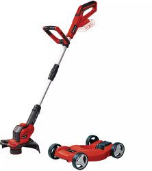 Trimmer de tuns gazon iarba pe acumulator Einhell Power-X-Change GE-CT 18 Li 18 V 24 cm diametru taiere 8500 curse min maner telescopic 