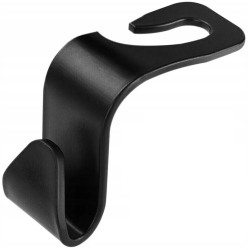 Carlig pentru agatat pe tetiera scaun auto plastic negru 