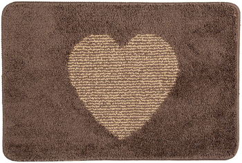 Covoras baie textil maro 58x38x1 cm 