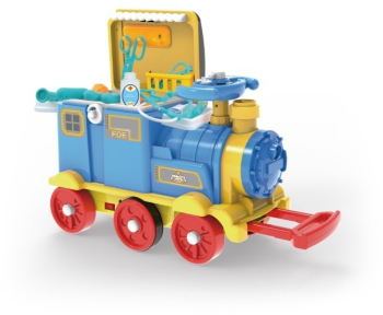 Jucarie locomotiva cu telecomanda si set prim ajutor 